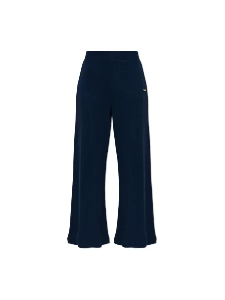 Spodnie Emporio Armani Ea7 z dżerseju niebieskie