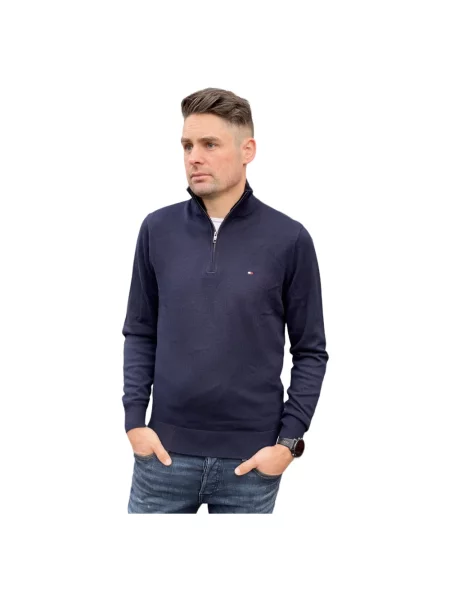 Kardigan Tommy Hilfiger z kaszmiru niebieski