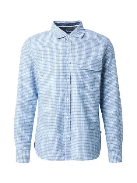 S.Oliver Košile safírová / chladná modrá bílá