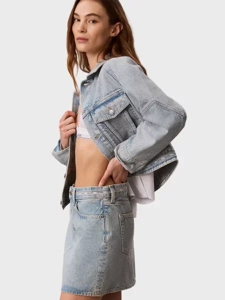 Джинсова куртка Calvin Klein Jeans блакитна