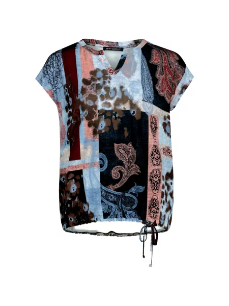 Bluză Betty Barclay cu imagine cu model paisley cu cordon albastru