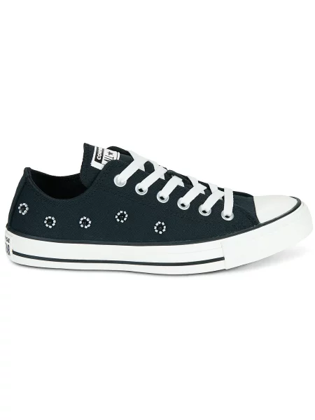 Gyöngyös félcipő Converse fekete
