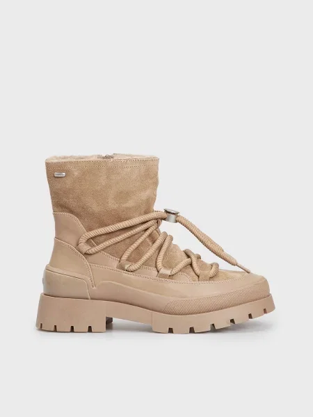 Черевики та чоботи MEXX шкіра/поліуретан бежевий