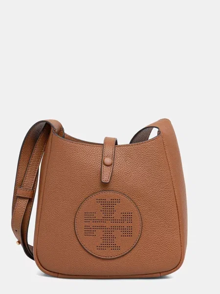 TORY BURCH De piele geantă poștaș Miller Swing maro