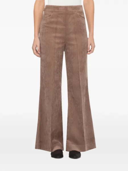 Pantaloni D.exterior de catifea cord evazate maro