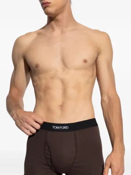 Pantaloni scurți Tom Ford cu autograf maro