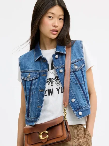 Кожаная сумка через плечо Coach