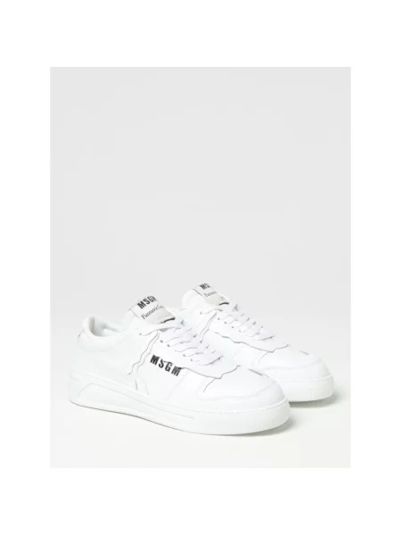 Sneakersy Msgm skórzane białe