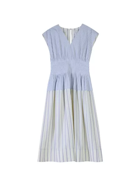 Rochie midi Paul Smith cu dungi albastru