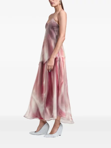 Rochie midi Maison Margiela cu imagine roz