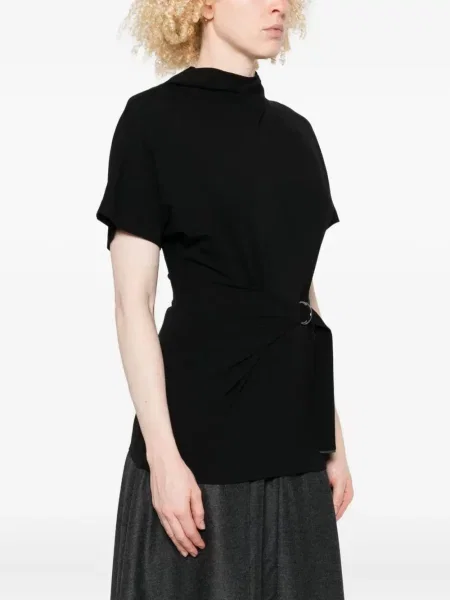 Krótka bluzka Brunello Cucinelli czarna
