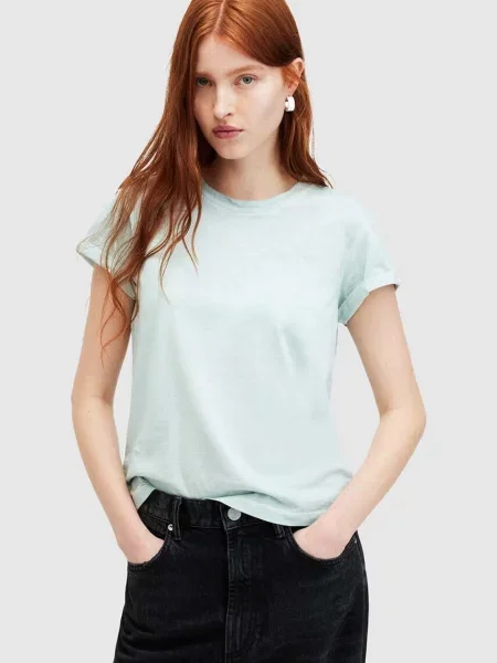 Тениска AllSaints ANNA тюркоазено