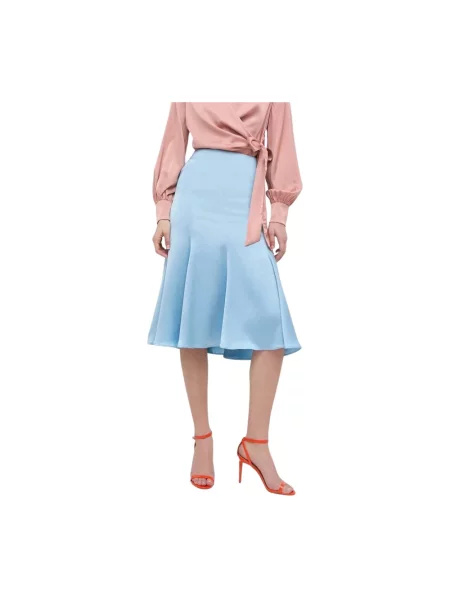 Trussardi spódnica midi rozkloszowana niebieski
