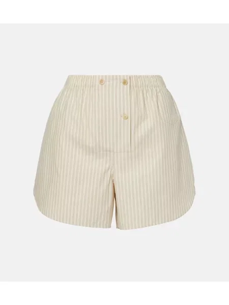 Szorty The Row w paski popelinowe zielone
