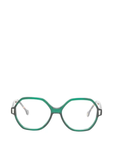 Ochelari de soare Kyme cu imprimeu geometric verde