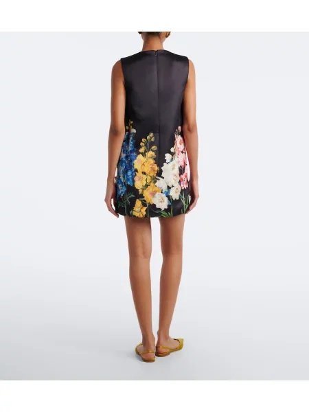Rochie Leo Lin cu model floral cu aplicații