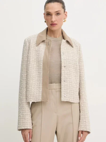 BOSS sacou un singur rând de cu imprimeu bej