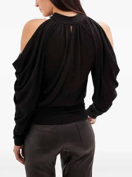 Top Marcella drapat negru