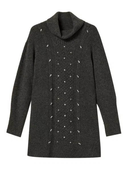 Rochie mini Twinset tricotate de costum gri