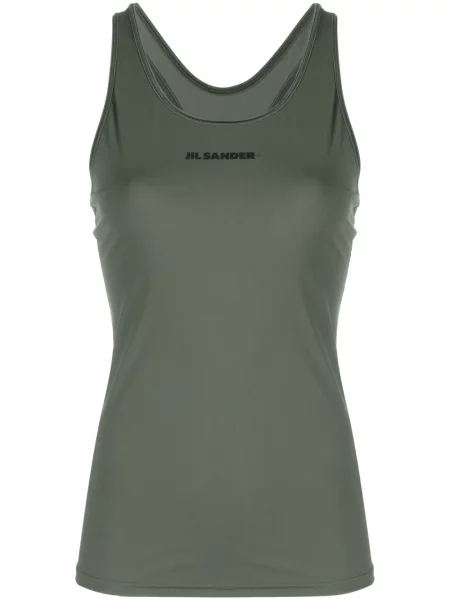 Top Jil Sander cu imagine verde