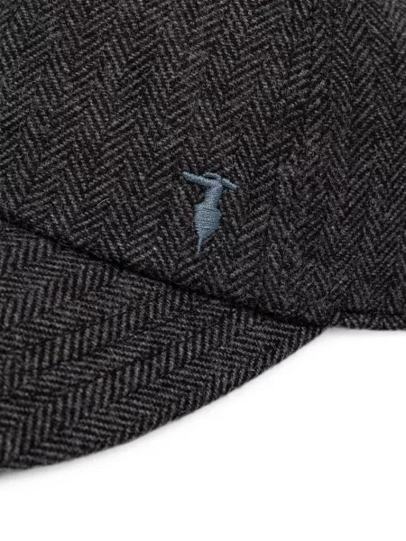 Șapcă Trussardi cu model herringbone gri