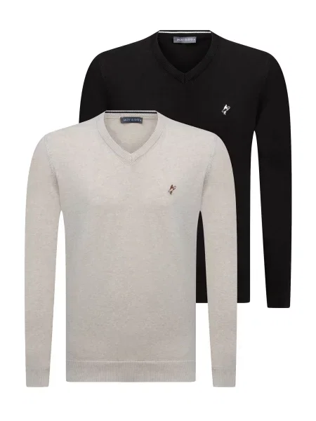 Jacey Quinn Pulover bej / maro / negru alb