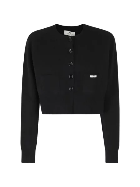 Decupat cardigan Elisabetta Franchi negru