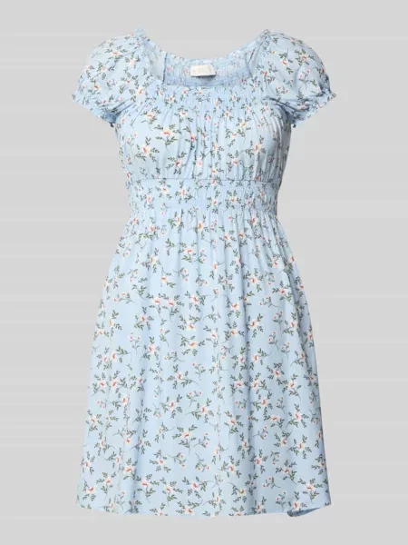 Sukienka mini z z bufiastymi rękawami Apricot