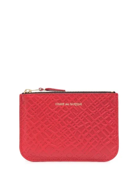 Portofel Comme Des Garçons Wallet din piele roșu