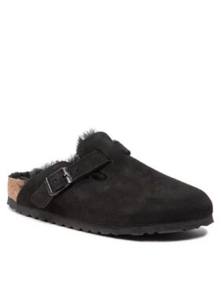 Birkenstock Bačkory Boston Vl/Shearling Černá