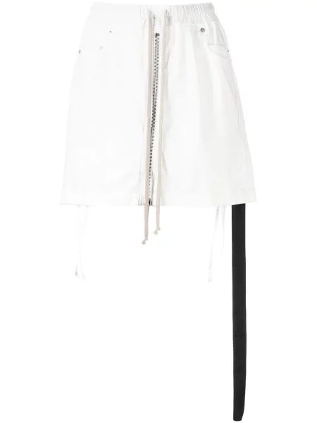Fustă din denim Rick Owens Drkshdw alb