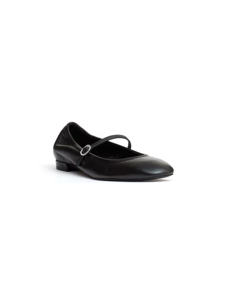 Balerinki Stuart Weitzman skórzane bez obcasa czarne