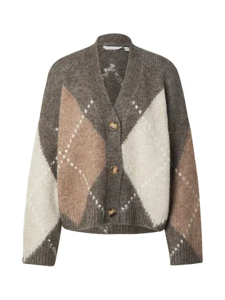 Noella Geacă tricotată Laiana sepie / maro deschis alb