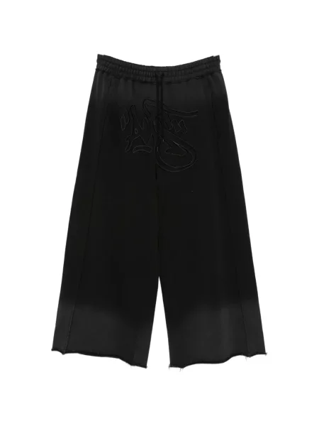 Pantaloni Alis cu broderie cu picior lat negru