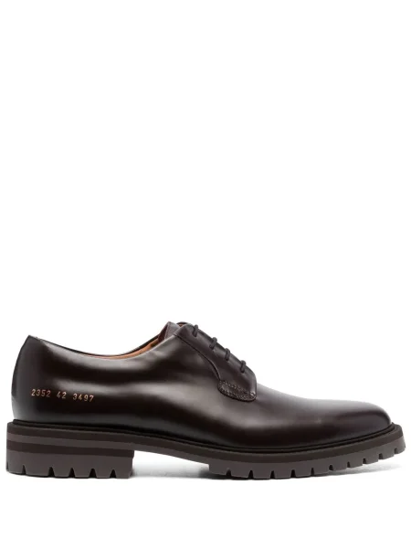 Pantofi derby Common Projects cu șireturi din piele maro