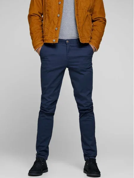 JACK & JONES Chino nadrág JJIMarco JJBowie tengerészkék