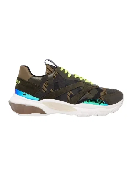 Lniane sneakersy Valentino Garavani zielone