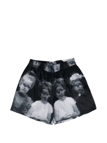 Pantaloni scurți Walter Van Beirendonck cu broderie negru