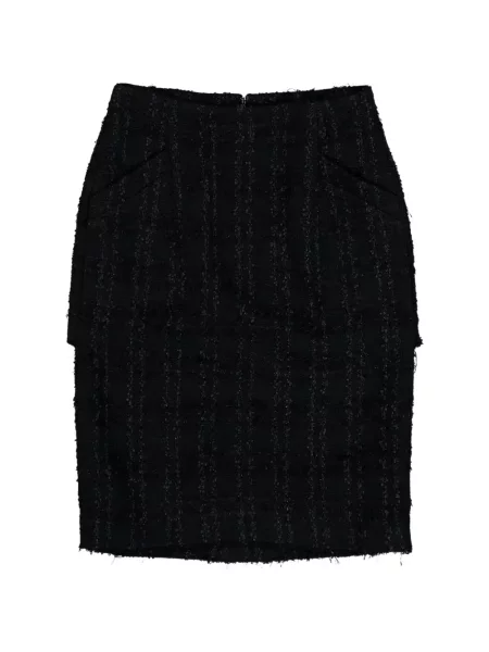 Fusta mini Vetements din tweed negru