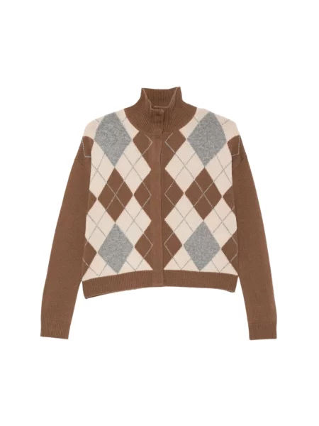 Kardigan Max Mara Studio wełniany brązowy