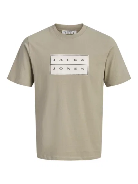 JACK & JONES Tricou JCOFusion grej alb