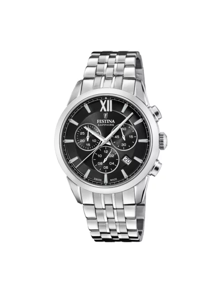 FESTINA Analogové hodinky Chronograph Chrono Swiss Made' černá