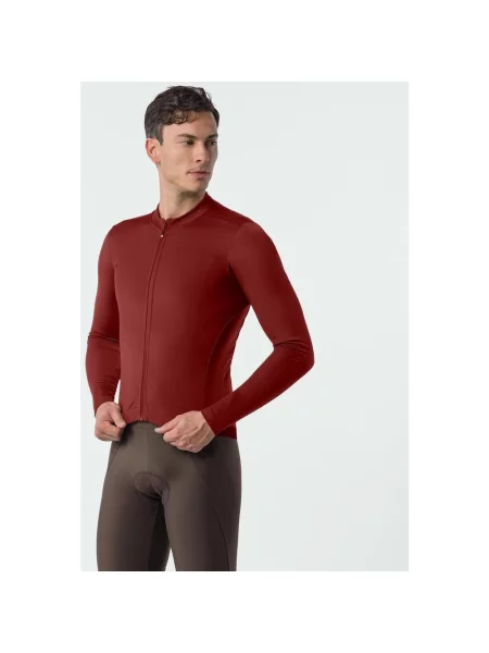 Koszulka rowerowa damska Castelli Espresso Thermal 2 z długim rękawem bordowo S czerwony