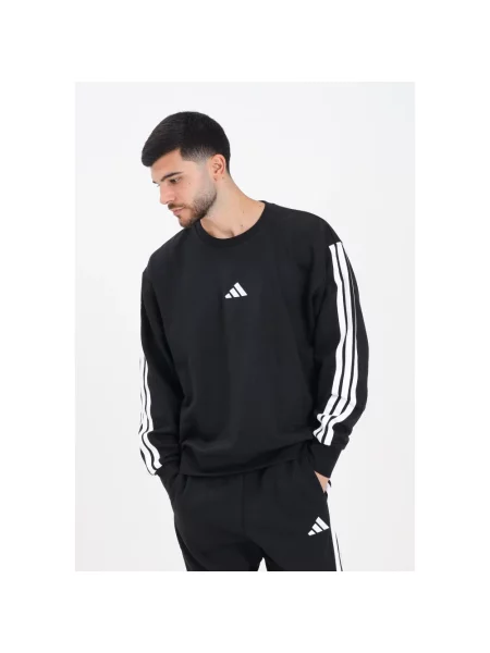 Bluza adidas Essentials Fleece 3S czarny czysty XXL biały