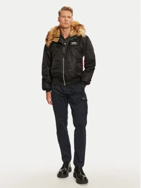 Zimní bunda Alpha Industries Hooded Custom černá