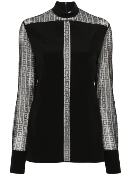 Bluză Givenchy de mătase negru