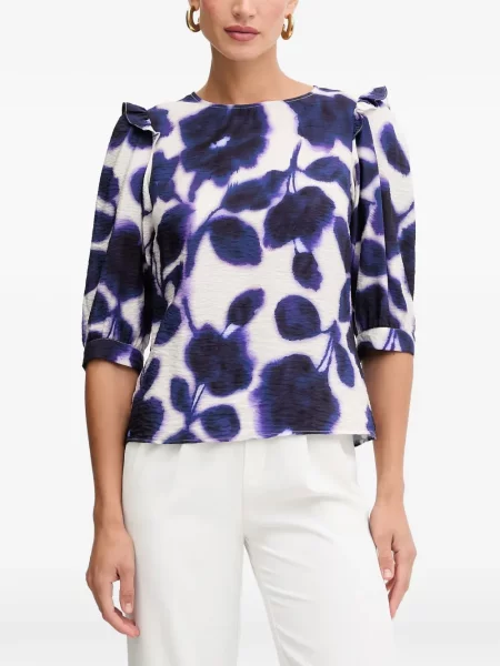 Bluză Morgan cu model floral cu imagine albastru