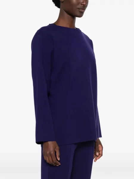 Pulover Bompard cu decolteu rotund violet