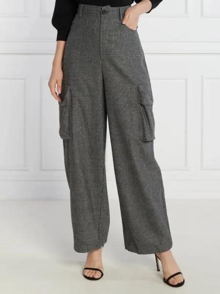 Pinko Pantaloni | flare fit cu adaos de lână gri