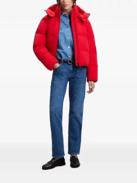Geacă Woolrich cu glugă roșu